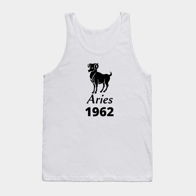 Black Aries Zodiac 1962 Tank Top by Down Home Tees